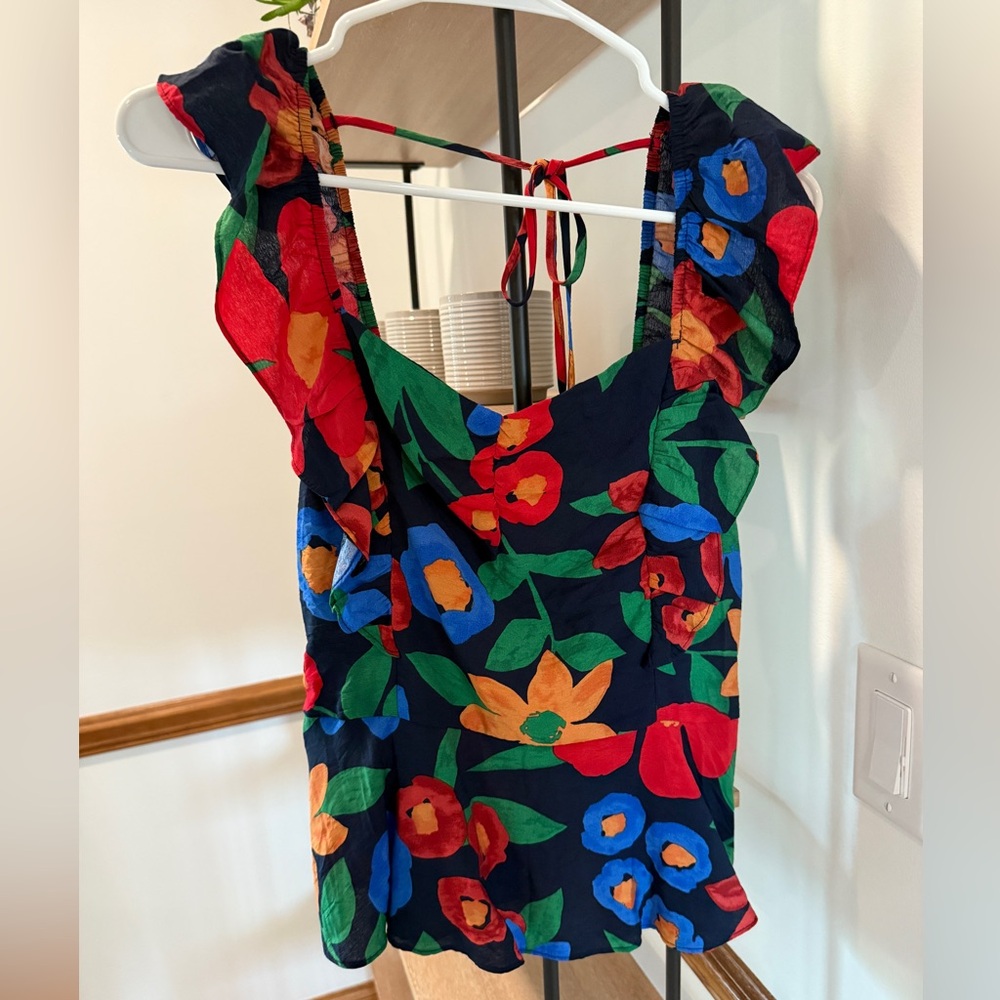 Skies Are Blue Colorful Floral Camisole